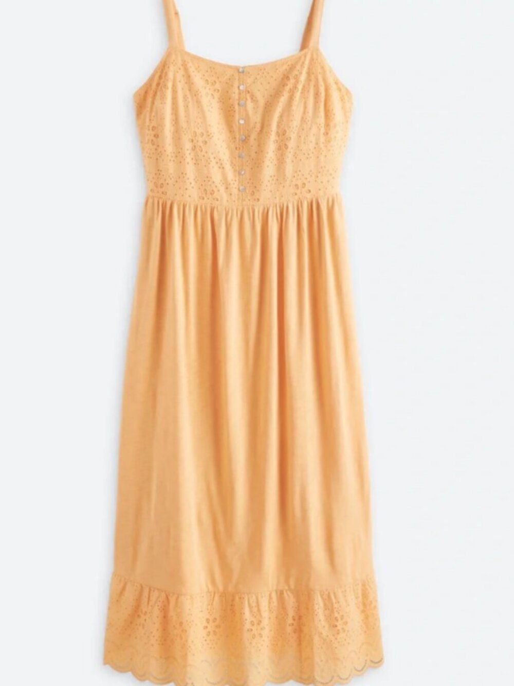MARKET & SPRUCE Yellow Eyelet Maxi Dress Sundress NWOT